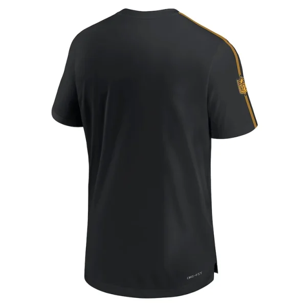 Pittsburgh steelers nike 2024 sideline coach uv performance t shirt Black L