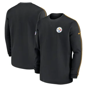 Pittsburgh steelers nike 2024 sideline coaches long sleeve top Black