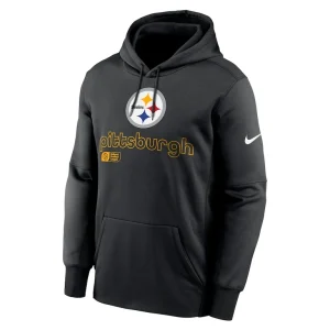 Pittsburgh steelers nike big tall performance pullover hoodie Black 2XT