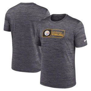 Pittsburgh steelers nike big tall velocity jock tag performance t shirt Black