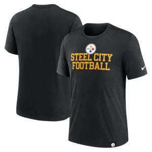 Pittsburgh steelers nike blitz tri blend t shirt Heather black
