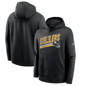 Pittsburgh steelers nike club fleece pullover hoodie Black