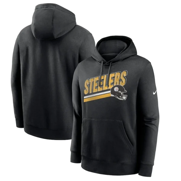 Pittsburgh steelers nike club fleece pullover hoodie Black
