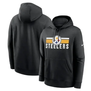 Pittsburgh steelers nike club fleece pullover hoodie Black