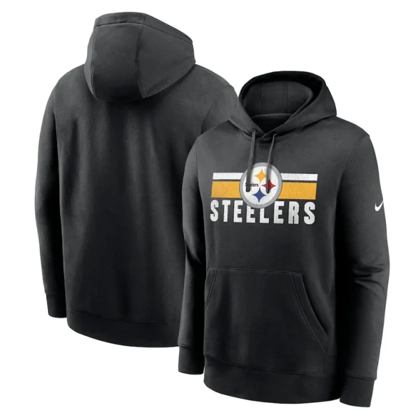 Pittsburgh steelers nike club fleece pullover hoodie Black