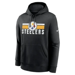 Pittsburgh steelers nike club fleece pullover hoodie Black M