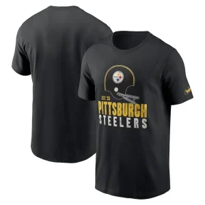 Pittsburgh steelers nike helmet essential t shirt Black