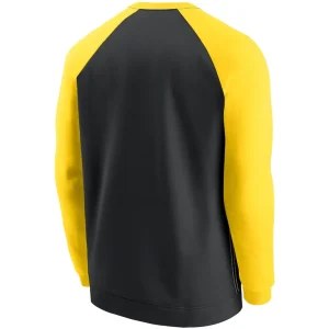 Pittsburgh steelers nike historic raglan crew performance sweater Blackgold L