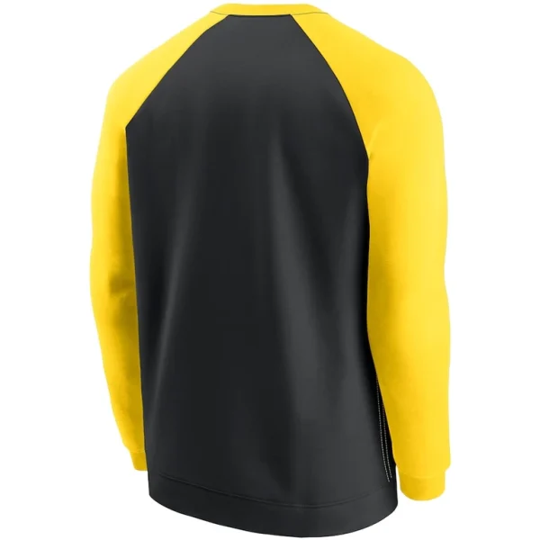 Pittsburgh steelers nike historic raglan crew performance sweater Blackgold L