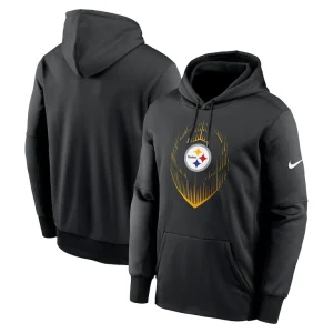 Pittsburgh steelers nike icon performance pullover hoodie Black