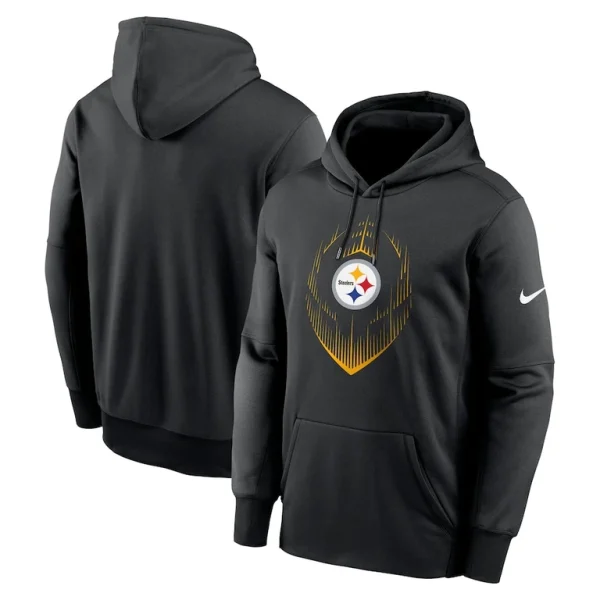 Pittsburgh steelers nike icon performance pullover hoodie Black