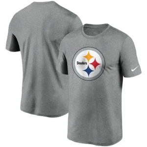 Pittsburgh steelers nike logo essential legend performance t shirt Heathered charcoal