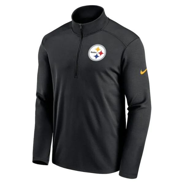 Pittsburgh steelers nike logo pacer performance half zip jacket Black M