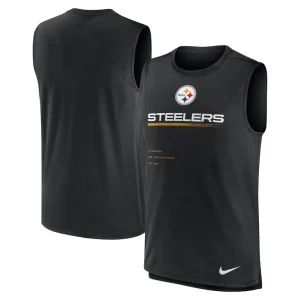 Pittsburgh steelers nike muscle trainer tank top Black