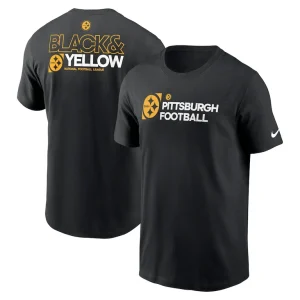 Pittsburgh steelers nike outline t shirt Black