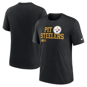 Pittsburgh steelers nike overlap lockup tri blend t shirt Black