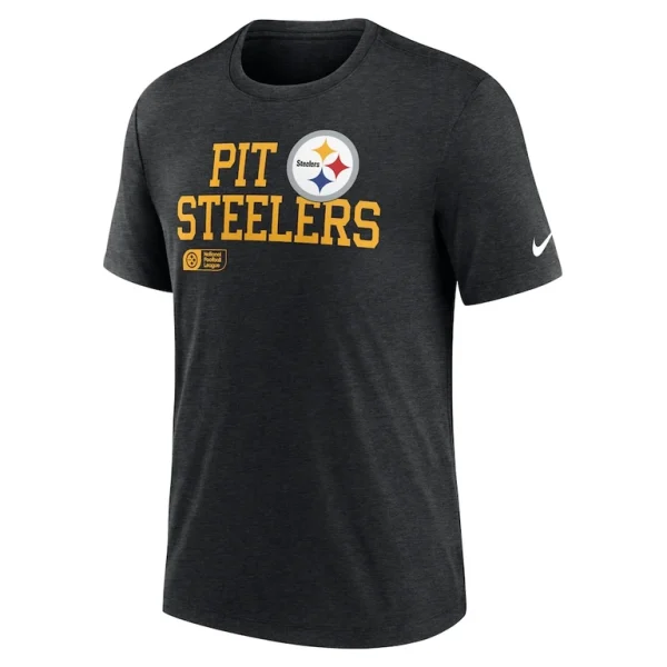 Pittsburgh steelers nike overlap lockup tri blend t shirt Black M