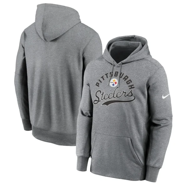 Pittsburgh steelers nike performance fleece pullover hoodie Heather gray