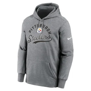 Pittsburgh steelers nike performance fleece pullover hoodie Heather gray M