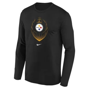 Pittsburgh steelers nike preschool legend icon long sleeve t shirt Black 56
