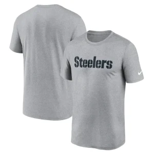 Pittsburgh steelers nike primetime legend wordmark performance t shirt Heather gray