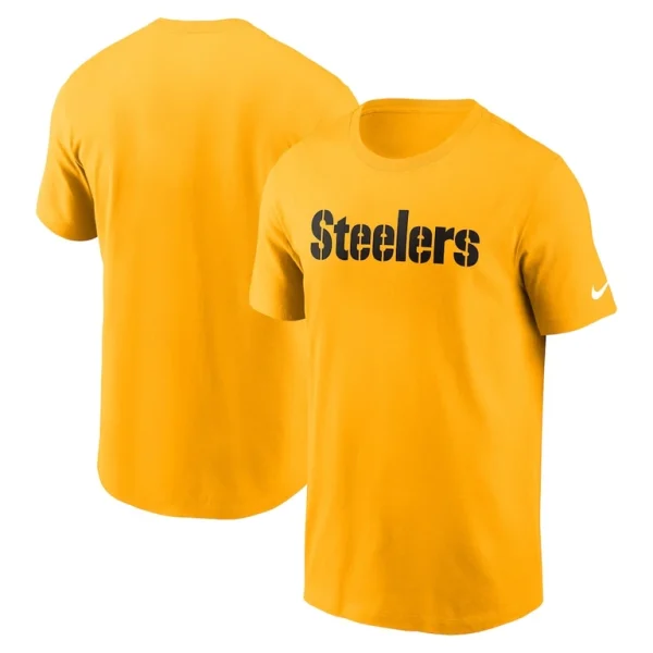 Pittsburgh steelers nike primetime wordmark essential t shirt Gold