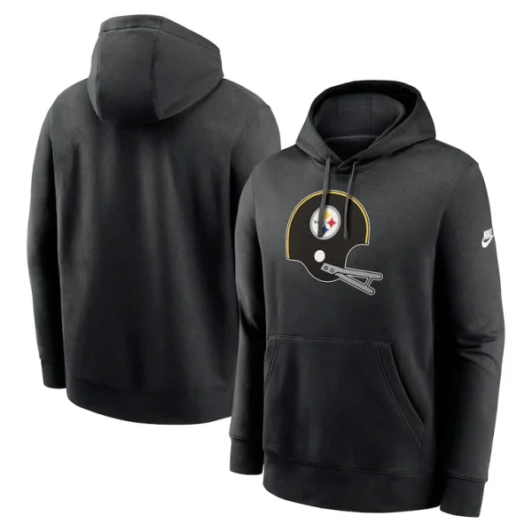 Pittsburgh steelers nike rewind club logo pullover hoodie Black