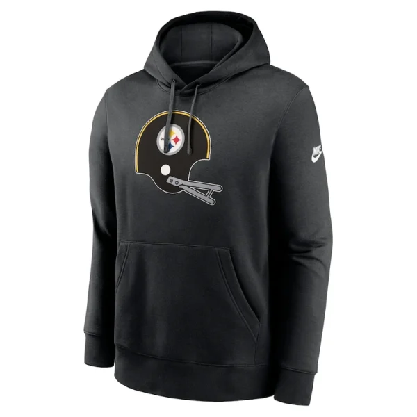 Pittsburgh steelers nike rewind club logo pullover hoodie Black M