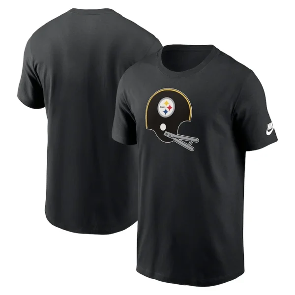 Pittsburgh steelers nike rewind logo essential t shirt Black