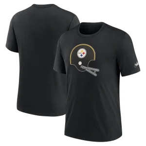 Pittsburgh steelers nike rewind logo tri blend t shirt Black