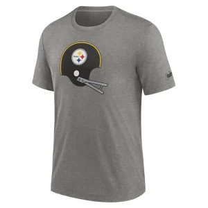 Pittsburgh steelers nike rewind logo tri blend t shirt Heather charcoal M