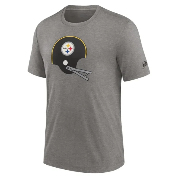 Pittsburgh steelers nike rewind logo tri blend t shirt Heather charcoal M
