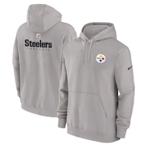 Pittsburgh steelers nike sideline club fleece pullover hoodie Gray