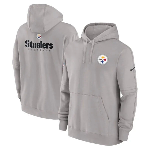 Pittsburgh steelers nike sideline club fleece pullover hoodie Gray