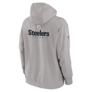 Pittsburgh steelers nike sideline club fleece pullover hoodie Gray L