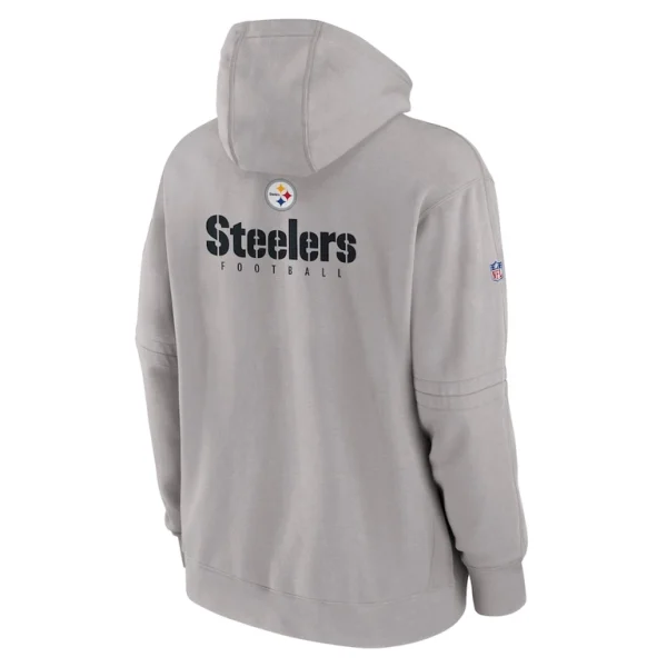 Pittsburgh steelers nike sideline club fleece pullover hoodie Gray L