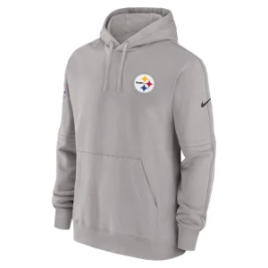 Pittsburgh steelers nike sideline club fleece pullover hoodie Gray M