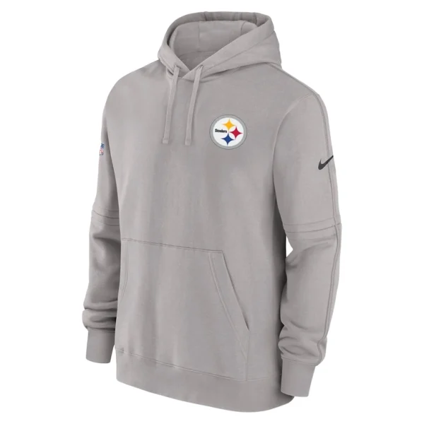 Pittsburgh steelers nike sideline club fleece pullover hoodie Gray M