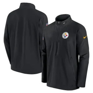 Pittsburgh steelers nike sideline coach half zip jacket Black