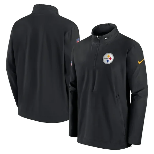 Pittsburgh steelers nike sideline coach half zip jacket Black