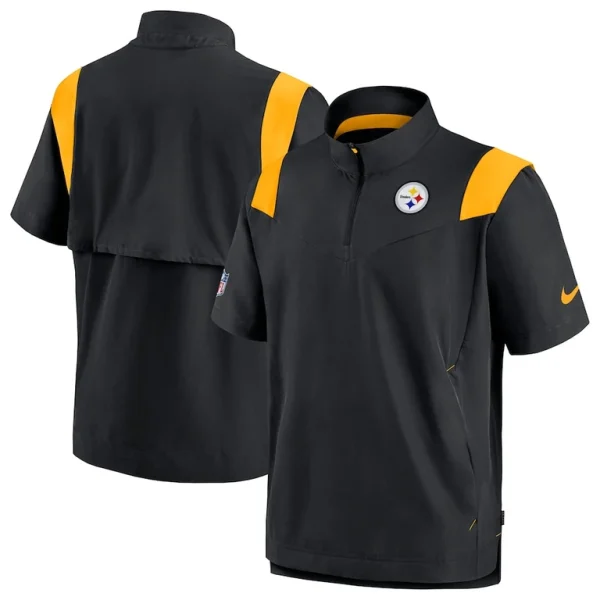 Pittsburgh steelers nike sideline coaches chevron lockup pullover top Black