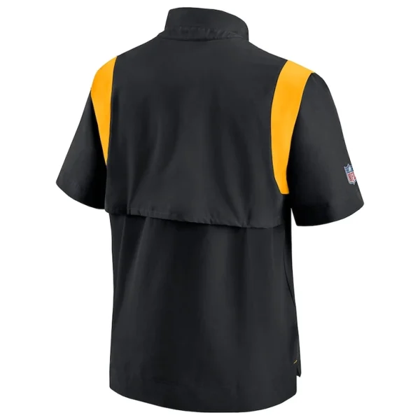 Pittsburgh steelers nike sideline coaches chevron lockup pullover top Black L
