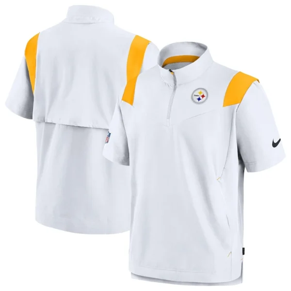 Pittsburgh steelers nike sideline coaches chevron lockup pullover top White