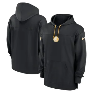 Pittsburgh steelers nike sideline jersey performance pullover hoodie Black