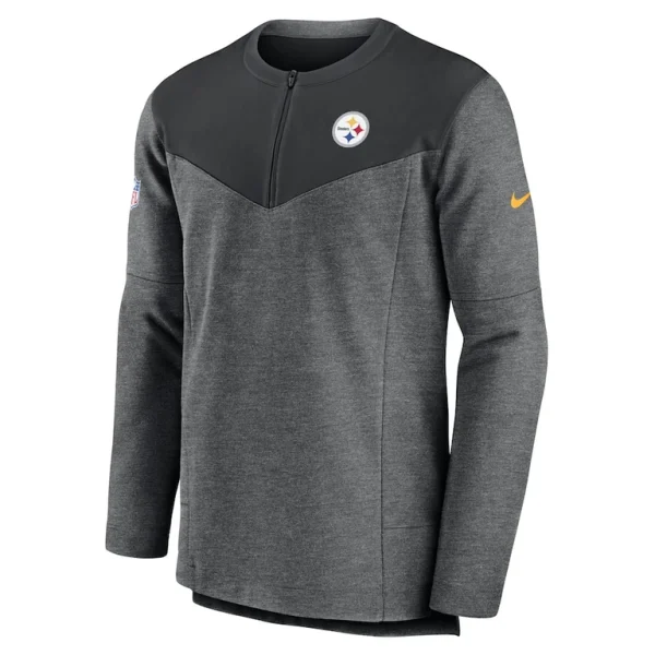 Pittsburgh steelers nike sideline lockup performance quarter zip top Charcoal M