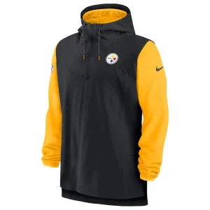 Pittsburgh steelers nike sideline player quarter zip hoodie Blackgold M