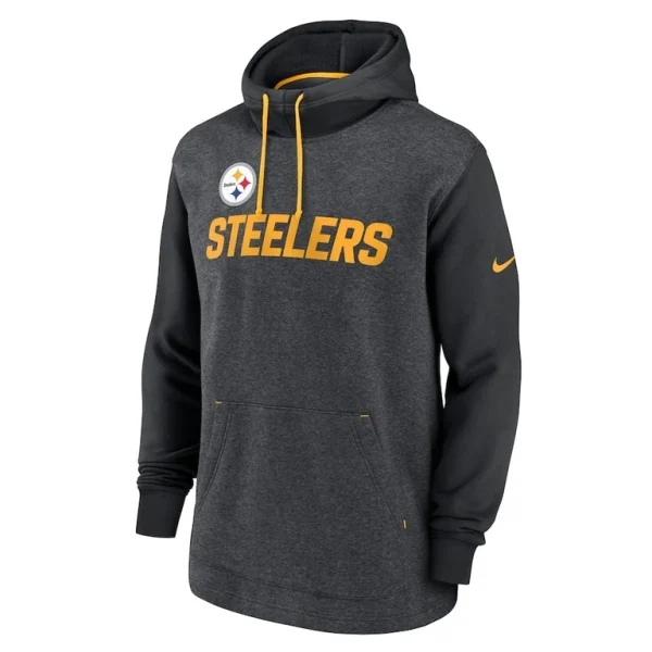 Pittsburgh steelers nike surrey legacy pullover hoodie Heathered charcoalblack M