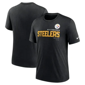 Pittsburgh steelers nike team tri blend t shirt Heather black