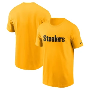 Pittsburgh steelers nike team wordmark essential t shirt Gold