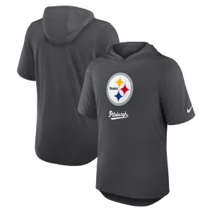 Pittsburgh steelers nike tri blend performance hoodie t shirt anthracite Multi